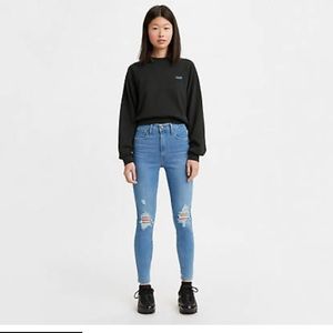 Levi’s Mile High Ripped Skinny Jeans, size 25